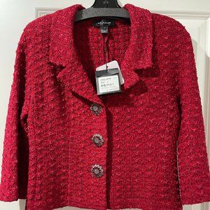 St. Johns Ruby Multi Suit Jacket. Size 2.